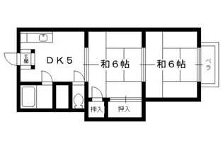 ハイツ21I・III【1-103号室】の間取り