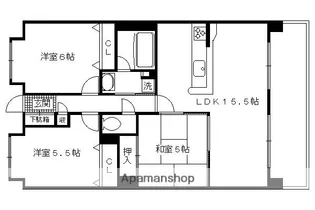 パデシオン六地蔵ザ・タワーレジデンス【1611号室】の間取り
