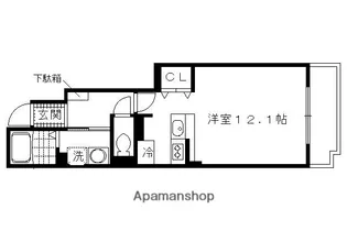 プロムナード醍醐【106号室】の間取り