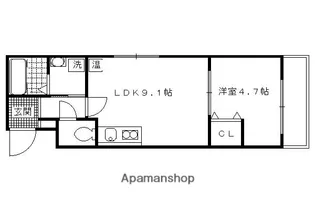 サクシード墨染【206号室】の間取り