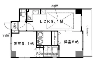 エステムプラザ京都聚楽第粋邸【4階】の間取り