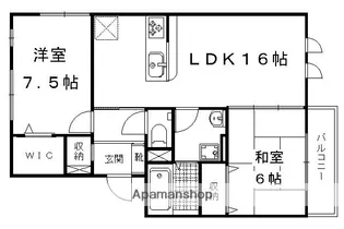 ルナパレス神足【2階】の間取り