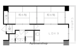 サンサーラ21【407号室】の間取り
