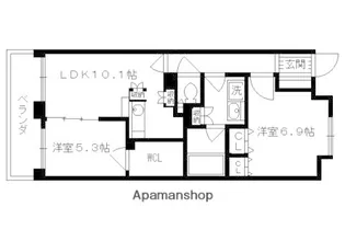 パインフィールド洛東【802号室】の間取り