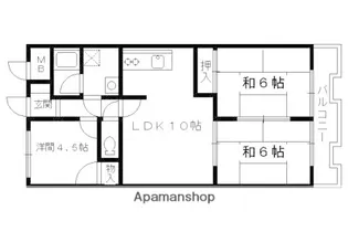 ハイツ山科【4階】の間取り