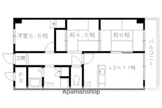 インペリアル明日香【402号室】の間取り
