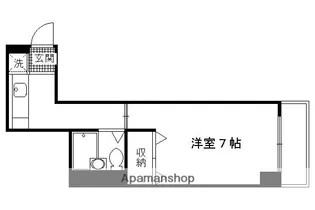 メルディアキューブ観月橋 A棟【210号室】の間取り