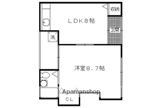 フェリスタス【203号室】の間取り