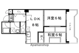 スペイシャス桂【213号室】の間取り