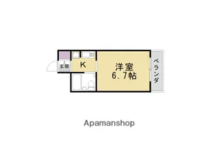 フロイデ東向日【303号室】の間取り