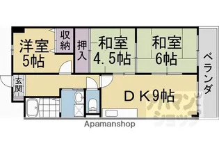 ベルベデール向日町【105号室】の間取り