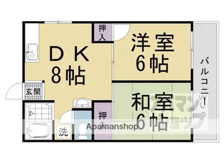 離宮ガーデンハイツ【2階】の間取り