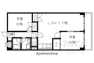 グレイスヴィラ阿部【07-D号室】の間取り