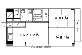 シャトル朱雀【503号室】の間取り