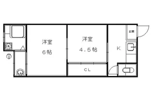竹王荘【2F10号室】の間取り