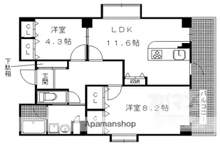 フォレストコート【3階】の間取り
