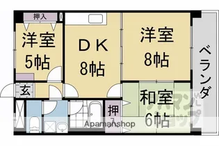 今井ドゥーズィエム【506号室】の間取り