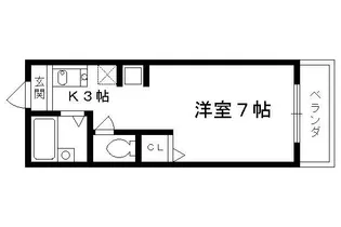 セレーノ桂【105号室】の間取り