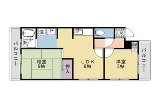 コーポラス桂【206号室】の間取り