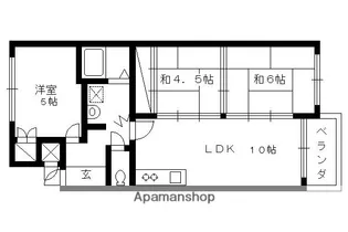 コーポラス桂【405号室】の間取り