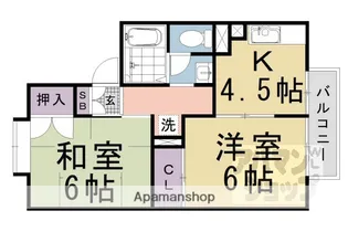 セジュール辻井【206号室】の間取り