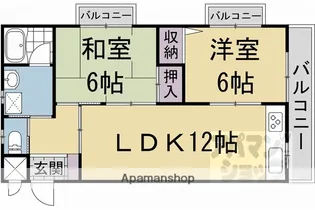 リジョイス桂【205号室】の間取り