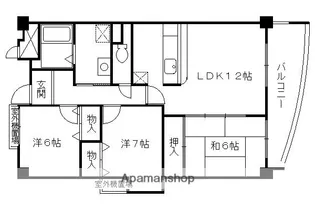 ドミール西向日【205号室】の間取り
