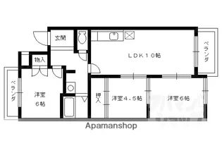 BELLA VISTA 離宮桂東【3-C号室】の間取り