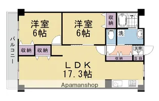 アバンサール天神川【304号室】の間取り