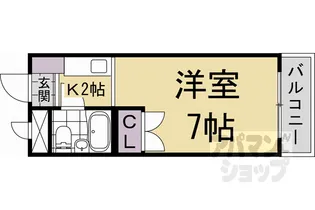 ロイヤルパレス大枝【201号室】の間取り