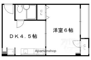 ドゥエル嵯峨の荘【104号室】の間取り