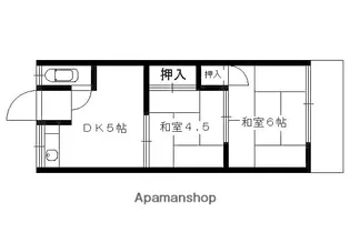 登龍閣【203号室】の間取り