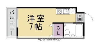 フラッツ太秦【303号室】の間取り