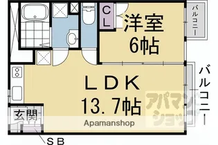 友禅ハイツ【1009号室】の間取り