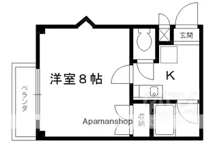 セカンドサンイースト桂【206号室】の間取り
