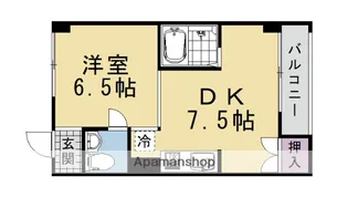 1DKの間取り画像