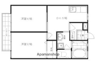 クレスト太秦【206号室】の間取り
