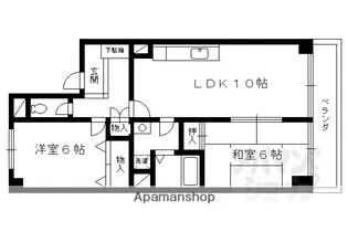 ロイヤルガーデン長岡京【304号室】の間取り
