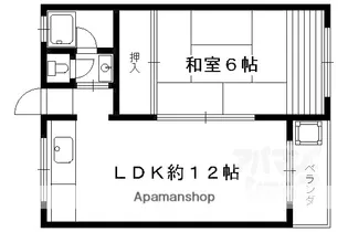 マンション桂風【2A号室】の間取り