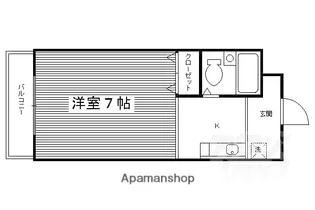 シャトー太秦【1階】の間取り