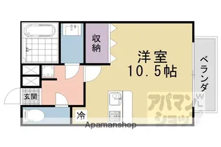 アムール西桂【B-103号室】の間取り