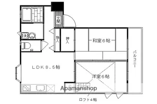 山越FLORA GARDEN【205号室】の間取り