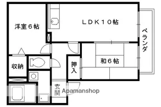 ウエストコート【203号室】の間取り