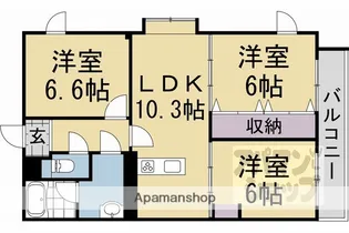 ロイヤルコートワダ【3階】の間取り
