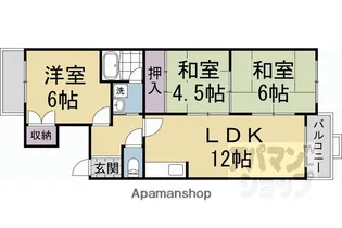 ファミィール桂【2階】の間取り