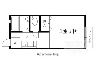 上桂サンシティーA棟【107号室】の間取り