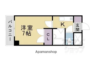 第7レジデンス春田【711号室】の間取り