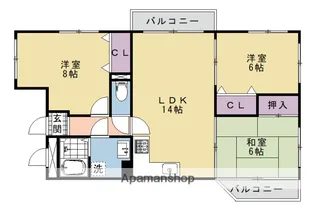 グランデール21【303号室】の間取り