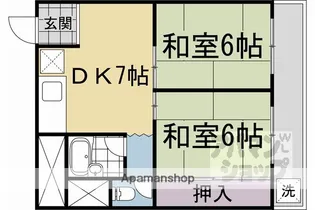 ロイヤルフラワーマンション【4B号室】の間取り