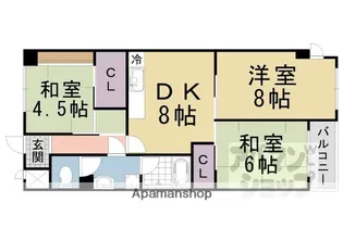 エクセリィ桂【206号室】の間取り